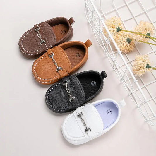 Baby Casual Shoes: Leather, Non-slip Soft-sole